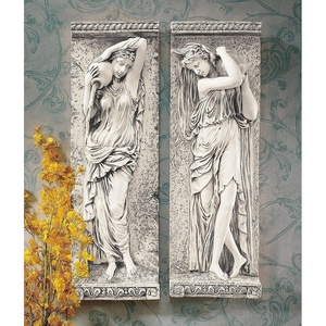 image:imageDesign Toscano Water Maidens Wall Friezes Set Includes Dordogne amp Seine 22 Inch Set of Two Two Tone Stone