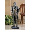 image:imageDesign Toscano Kings Guard Medieval Decor Half Scale Knight Armor Gothic Statue 39 Inch Tall Cast Stone Resin Metallic Finish with Faux Stone Base
