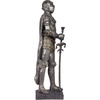 image:imageDesign Toscano Kings Guard Medieval Decor Half Scale Knight Armor Gothic Statue 39 Inch Tall Cast Stone Resin Metallic Finish with Faux Stone Base