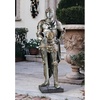 image:imageDesign Toscano Kings Guard Medieval Decor Half Scale Knight Armor Gothic Statue 39 Inch Tall Cast Stone Resin Metallic Finish with Faux Stone Base