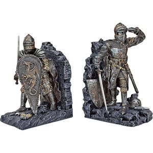 image:imageDesign Toscano Arthurian Knight BookendsGrey Stone8 Inch Set of TwoArthurian Knight