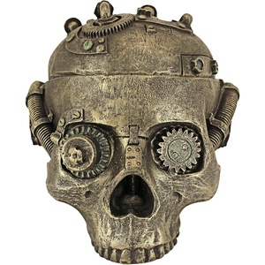 image:imageDesign Toscano CL6067 Steampunk Skull Containment Vessel Gothic Stash Box Statue Antique Brass
