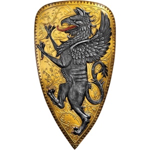 image:imageDesign Toscano Villani Florence Gothic Griffin Shield Wall Sculpture