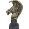image:imageDesign Toscano Abbadon Gothic Gargoyle IndoorOutdoor Garden Statue on Celtic Base 12 Inches Tall Cast Stone Resin Two Tone Stone Finish