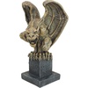 image:imageDesign Toscano Abbadon Gothic Gargoyle IndoorOutdoor Garden Statue on Celtic Base 12 Inches Tall Cast Stone Resin Two Tone Stone Finish
