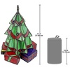 image:imageDesign Toscano Christmas Tree Stained Glass Lamp Illuminated Sculpture