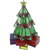 image:imageDesign Toscano Christmas Tree Stained Glass Lamp Illuminated Sculpture