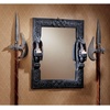 image:imageDesign Toscano Dragons Thorne Twin Sentinal Dragons Gothic Decor Wall Mirror Sculpture with Candle Holders 19 Inches Wide 5 Inches Deep 23 Inches High Handcast Polyresin Gray Stone Finish
