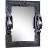 image:imageDesign Toscano Dragons Thorne Twin Sentinal Dragons Gothic Decor Wall Mirror Sculpture with Candle Holders 19 Inches Wide 5 Inches Deep 23 Inches High Handcast Polyresin Gray Stone Finish
