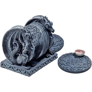 image:imageDesign Toscano CL2489 Blackmore Dragon Gothic Decor 5 Inch Set of Holder and 6 Coasters Polyresin Grey StoneBlackmore Dragon