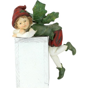 image:imageDesign Toscano Christmas Decorations  Elijah Santas Xmas Elf ShelfLaying Down