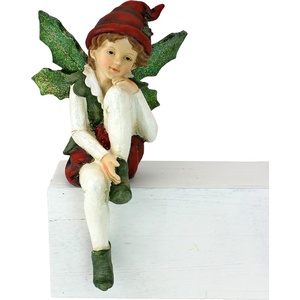image:imageDesign Toscano Christmas Decorations  Elijah Santas Xmas Elf ShelfLeaf Wings
