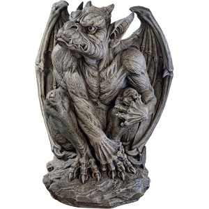 image:imageDesign Toscano JE11211701 Silas The Sentry Gargoyle IndoorOutdoor Gothic Decor Statue 16 Inches Wide 24 Inches Tall Handcast Polyresin Grey Stone Finish24 Inches