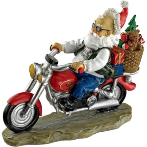 image:imageDesign Toscano Old School Father Christmas Santa Biker Statue