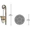 image:imageDesign Toscano MH35549 Tuscan Hanging Candeliere Glass Pendant Sconceblack 24 Inch