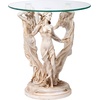 image:imageDesign Toscano Greek Muses Classic GlassTopped Side Table 18 Inch Wide 18 Inch Deep 20 Inch Tall Cast Stone Resin Antique Stone FinishThe Greek Muses