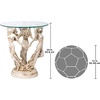 image:imageDesign Toscano Greek Muses Classic GlassTopped Side Table 18 Inch Wide 18 Inch Deep 20 Inch Tall Cast Stone Resin Antique Stone FinishThe Greek Muses