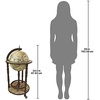 image:imageDesign toscano sj360015 sixteenth century cielo replica globe bar liquor cabinet 18 inches diameter 36 inches tall mdf hardwood and paper blue finishCrema Durata