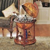 image:imageDesign toscano sj360015 sixteenth century cielo replica globe bar liquor cabinet 18 inches diameter 36 inches tall mdf hardwood and paper blue finishSepia Tone