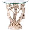 image:imageDesign Toscano Greek Muses Classic GlassTopped Side Table 18 Inch Wide 18 Inch Deep 20 Inch Tall Cast Stone Resin Antique Stone FinishThe Greek Muses