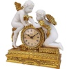 image:imageDesign Toscano Chateau Carbonne Cherub Mantel Clock Statue 10 Inch Polyresin Gold and Ivory