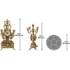 image:imageDesign Toscano Grande Chateau Beaumont Clock and Candelabra Ensemble 24 Inch Complete Set of 3 Pcs Polyresin GoldGold