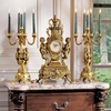 image:imageDesign Toscano Grande Chateau Beaumont Clock and Candelabra Ensemble 24 Inch Complete Set of 3 Pcs Polyresin GoldGold