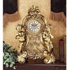 image:imageDesign Toscano Remy Cherubs Angel Mantel Clock 13 inches wide 19 inches tall Cast Stone Resin Antique Gold Finish