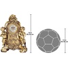 image:imageDesign Toscano Remy Cherubs Angel Mantel Clock 13 inches wide 19 inches tall Cast Stone Resin Antique Gold Finish