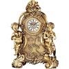 image:imageDesign Toscano Remy Cherubs Angel Mantel Clock 13 inches wide 19 inches tall Cast Stone Resin Antique Gold Finish