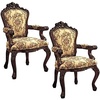 image:imageDesign Toscano Rocaille Carved Victorian Armchair 41 Inch GoldSet of 2