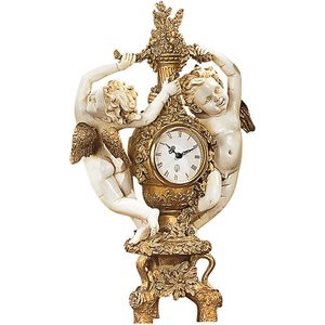 image:imageDesign Toscano Cherubs Harvest Mantel Clock Vintage Home Decor 16 Inches Tall Cast Stone Resin Faux Gold amp Ivory FinishClock
