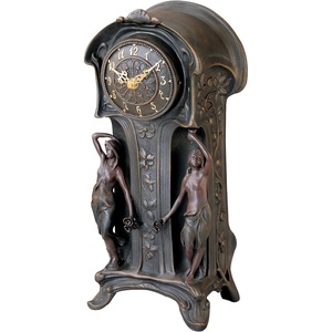 image:imageDesign Toscano KY8022 Dual Maiden Art Nouveau Mantelpiece Clock Verdigris