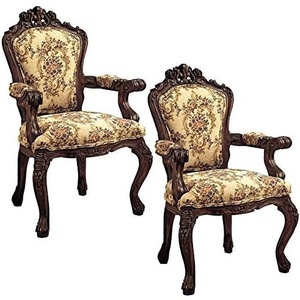 image:imageDesign Toscano Rocaille Carved Victorian Armchair 41 Inch GoldSet of 2