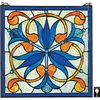 image:imageDesign Toscano Glasgow Basket TiffanyStyle Stained Glass WindowBlue Orchid
