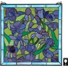 image:imageDesign Toscano Glasgow Basket TiffanyStyle Stained Glass WindowHandcut Stained Glass  Purple  Green  Blue