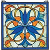 image:imageDesign Toscano Glasgow Basket TiffanyStyle Stained Glass WindowBlue Orchid