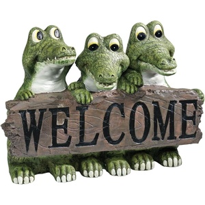 image:imageDesign Toscano EU10544 Ragin Cajun Crocodile Welcome StatueFull Color 115Wx75Dx8H