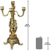 image:imageDesign Toscano Grande Chateau Beaumont Candelabra Candle Holders Set of Two 20 Inch Tall Cast Stone Resin Metallic Gold Finish