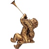 image:imageDesign Toscano JE930801 Trumpeting Angels of Peters Square Holiday Statue Ornaments Set of Two Boy amp Girl 7 inches Wide 13 inches Tall Handcast Polyresin Antique Gold FinishBoy