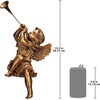 image:imageDesign Toscano JE930801 Trumpeting Angels of Peters Square Holiday Statue Ornaments Set of Two Boy amp Girl 7 inches Wide 13 inches Tall Handcast Polyresin Antique Gold FinishGirl