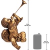 image:imageDesign Toscano JE930801 Trumpeting Angels of Peters Square Holiday Statue Ornaments Set of Two Boy amp Girl 7 inches Wide 13 inches Tall Handcast Polyresin Antique Gold FinishBoy