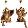 image:imageDesign Toscano JE930801 Trumpeting Angels of Peters Square Holiday Statue Ornaments Set of Two Boy amp Girl 7 inches Wide 13 inches Tall Handcast Polyresin Antique Gold FinishBoy  Girl