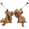image:imageDesign Toscano JE930801 Trumpeting Angels of Peters Square Holiday Statue Ornaments Set of Two Boy amp Girl 7 inches Wide 13 inches Tall Handcast Polyresin Antique Gold FinishBoy  Girl