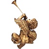 image:imageDesign Toscano JE930801 Trumpeting Angels of Peters Square Holiday Statue Ornaments Set of Two Boy amp Girl 7 inches Wide 13 inches Tall Handcast Polyresin Antique Gold FinishBoy