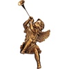 image:imageDesign Toscano JE930801 Trumpeting Angels of Peters Square Holiday Statue Ornaments Set of Two Boy amp Girl 7 inches Wide 13 inches Tall Handcast Polyresin Antique Gold FinishGirl