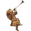 image:imageDesign Toscano JE930801 Trumpeting Angels of Peters Square Holiday Statue Ornaments Set of Two Boy amp Girl 7 inches Wide 13 inches Tall Handcast Polyresin Antique Gold FinishGirl