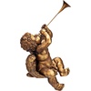 image:imageDesign Toscano JE930801 Trumpeting Angels of Peters Square Holiday Statue Ornaments Set of Two Boy amp Girl 7 inches Wide 13 inches Tall Handcast Polyresin Antique Gold FinishBoy