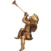 image:imageDesign Toscano JE930801 Trumpeting Angels of Peters Square Holiday Statue Ornaments Set of Two Boy amp Girl 7 inches Wide 13 inches Tall Handcast Polyresin Antique Gold FinishGirl