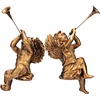 image:imageDesign Toscano JE930801 Trumpeting Angels of Peters Square Holiday Statue Ornaments Set of Two Boy amp Girl 7 inches Wide 13 inches Tall Handcast Polyresin Antique Gold FinishBoy  Girl